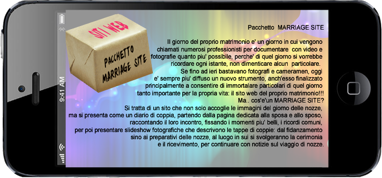 Per le pubbliche amministrazioni, gli enti pubblici economici, le aziende private concessionarie di servizi pubblici, gli enti di assistenza e di riabilitazione pubblici, le aziende di trasporto e di telecomunicazione a prevalente partecipazione di capitale pubblico, le aziende municipalizzate regionali e le aziende appaltatrici di servizi informatici realizzazione di siti web nel rispetto delle direttive della Legge Stanca.
      
Pu comprendere:
1. - L'acquisto del dominio, che segue alla valutazione della migliore offerta sul mercato del settore;
2. - Grafica professionale e struttura in CSS, che sin dalla scelta dei colori, s'attengono alle direttive dettate dal 3WC e dalla Legge Stanca.
3. - Lo Studio Ricerca delle Keywords e della Strategia di Posizionamento per la migliore Visibilit (A cosa serve un bel sito se non  visibile, se non  pubblicizzato correttamente e se nessuno sa che esiste?); 